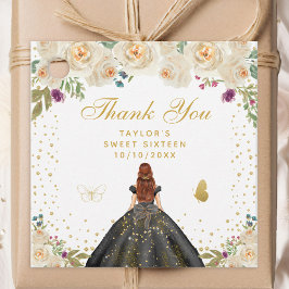 クリームフローラブラウンヘアガールSweet sixteen フェイバータグ