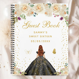 クリームフローラブラウンヘアプリンセスSweet sixteen ノートブック