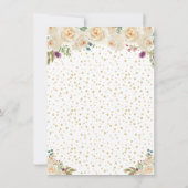 クリームフローラブルネットヘアプリンセスバースデーパーティー サンキューカード (裏面)