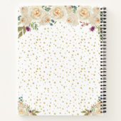 クリームフローラブロンドヘアプリンセスゲストブック ノートブック (裏面)