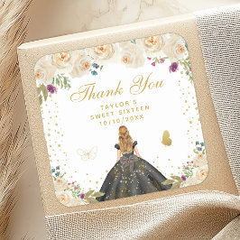 クリームフローラブロンドヘアプリンセスSweet sixteen スクエアシール