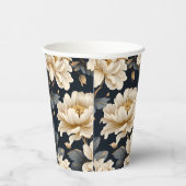 クリームフローラモダンエレガント牡丹 紙コップ (右)