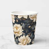 クリームフローラモダンエレガント牡丹 紙コップ (正面)