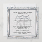 クリームフローラモノグラム招待状 招待状 (裏面)