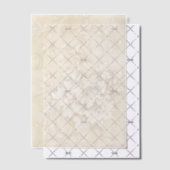 クリームフローラ渦 ベラム紙招待状 (オフセット (招待状))