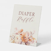 クリームフローラ秋ベビーシャワーおむつラッフル 台座サイン (正面)