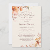 クリームフローラ秋リトルワイルドフラワーベビーシャワー 招待状 (正面)