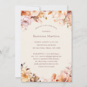 クリームフローラ秋男女兼用ベビーシャワー 招待状 (正面)