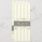 クリームフローラ結婚の誓いの更新招待状 招待状 (正面/裏面)