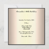 クリームブエレガントラック誕生日イベント 招待状 (裏面)