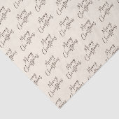 クリームブラウンエレガントスクリプトメリークリスマス 薄葉紙 (詳細)