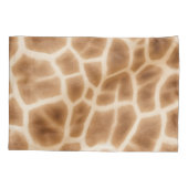 クリームブラウンキリンアニマルプリント 枕カバー (裏面-左)