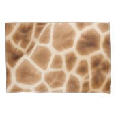 クリームブラウンキリンアニマルプリント 枕カバー (正面左)