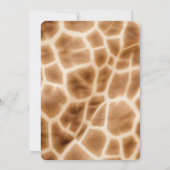 クリームブラウンキリン動物金ゴールドグリッターパーティー 招待状 (裏面)