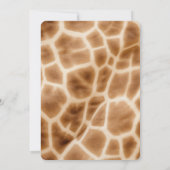 クリームブラウンキレーフサファリアニマルブライダルシャワー 招待状 (裏面)