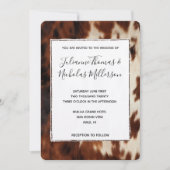 クリームブラウンコ結婚ウィド 招待状 (正面)