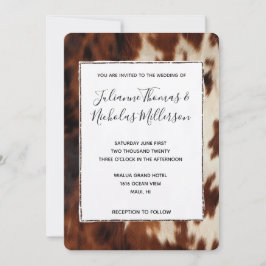 クリームブラウンコ結婚ウィド 招待状