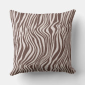 クリームブラウンゼブラ印刷 クッション (裏面)
