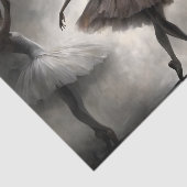 クリームブラウンピンクバレリーナス抽象芸術デコペ 薄葉紙 (詳細)