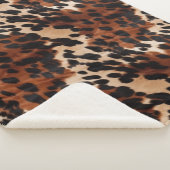 クリームブラウンブラックコウィド シェルパブランケット (3/4)