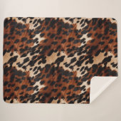 クリームブラウンブラックコウィド シェルパブランケット (正面(横))