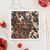 クリームブラウンブラックコウィド スタンダードランチョンナプキン (インサイチュ)