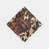 クリームブラウンブラックコウィド スタンダードランチョンナプキン (角)