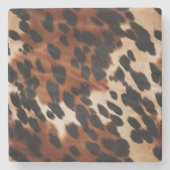 クリームブラウンブラックコウィド ストーンコースター (正面)