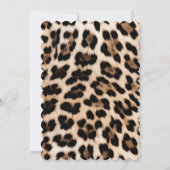 クリームブラウンブラックレオパード金ゴールドグリッター 招待状 (裏面)