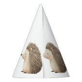クリームブラウンヘッジホッグ誕生日 パーティーハット (裏面)