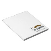 クリームブラウン口ひげ質問おもしろいユーモア ノートパッド (アングル)