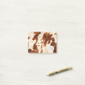 クリームブラウン女性のカーボーイコウィドモノグラム ポストイット (デスク上)