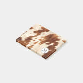 クリームブラウン女性のカーボーイコウィドモノグラム ポストイット (アングル)