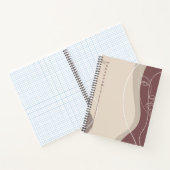 クリームブラウン灰色の女性抽象芸術 ノートブック (内部)