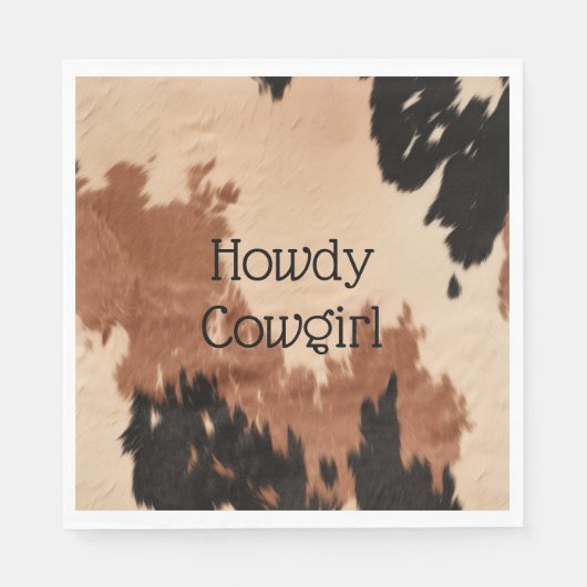 クリームブラウン牛革 スタンダードランチョンナプキン (正面)