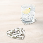 クリームブラウン白ゼブラ印刷 ペーパーコースター (インサイチュ)