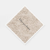 クリームブラウンLeopardプリント スタンダードランチョンナプキン (角)