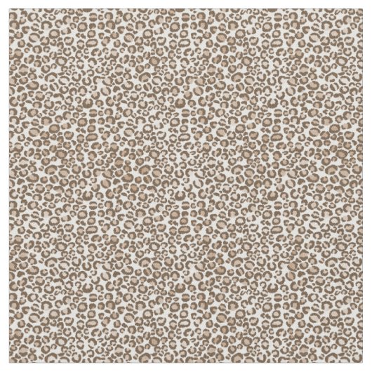 クリームブラウンLeopardプリント ファブリック (クローズアップ)