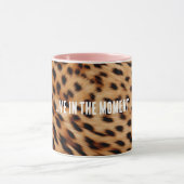 クリームブラウンLeopardプリント マグカップ (中央)