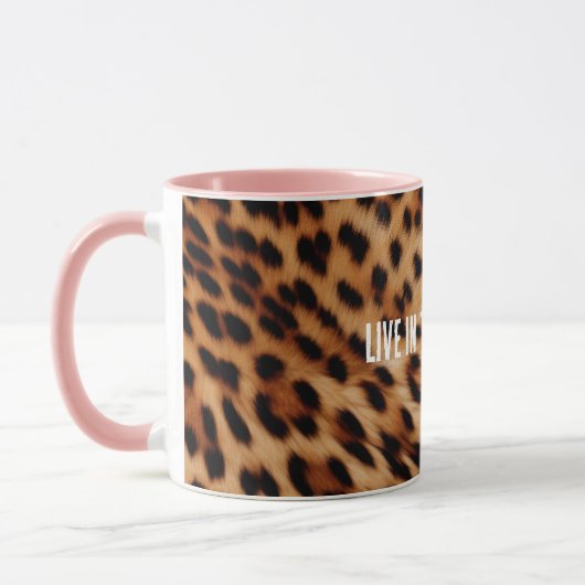 クリームブラウンLeopardプリント マグカップ (左)