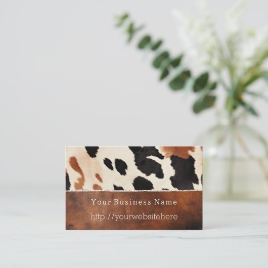 クリームブラックサウスウエストコウィド 名刺 (スタンド正面)