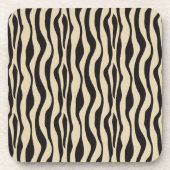 クリームブラックゼブラ印刷 コースター (正面)