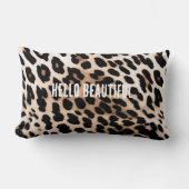 クリームブラックヒョウ ランバークッション (正面)
