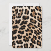 クリームブラックブラウンヒョウブライダルシャワー 招待状 (裏面)