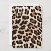 クリームブラックブラウンヒョウ金ゴールドグリッターパーティー 招待状 (裏面)