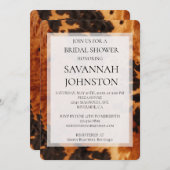 クリームブラックブラウン女性のカーボーイ牛革ブライダルシャワー 招待状 (正面/裏面)