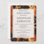 クリームブラックブラウン女性のカーボーイ牛革ブライダルシャワー 招待状 (正面)