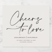 クリームブラックモダンズを愛すミニマルる結婚応援 リキュールボトルラベル (シングルラベル)