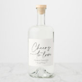 クリームブラックモダンズを愛すミニマルる結婚応援 リキュールボトルラベル (正面)