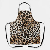 クリームブラックレオパード印刷 エプロン (正面)